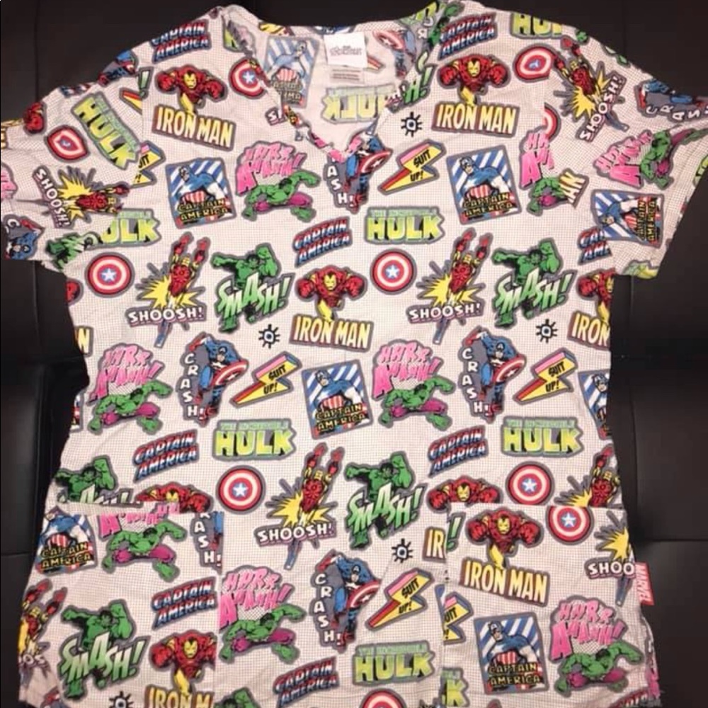 Licensed Marvel Scrub Top